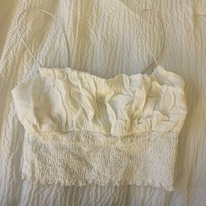 LA hearts white cropped cami XS